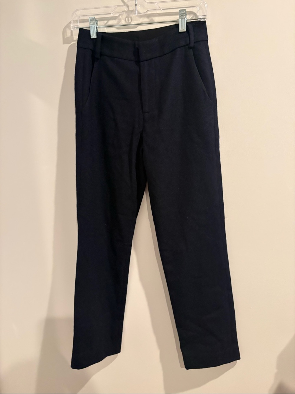 Amour Vert Taper Fit Pant Wool Navy XS New